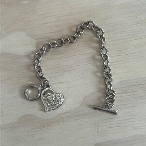 Silver Heart Charm Bracelet
